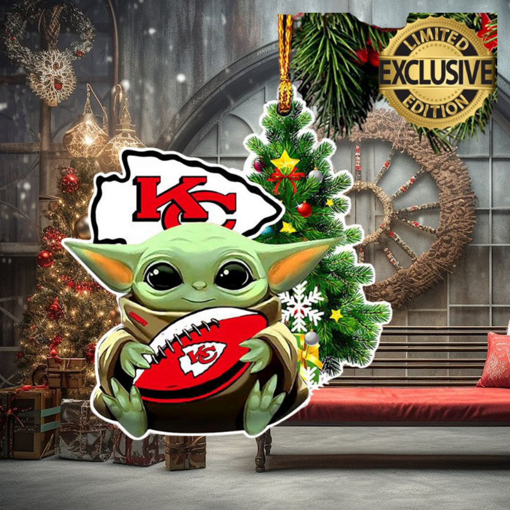 Kansas City Chiefs Baby Yoda NFL Christmas Tree Decorations Ornament Kansas City Chiefs Baby Yoda NFL Christmas Tree Decorations Ornament