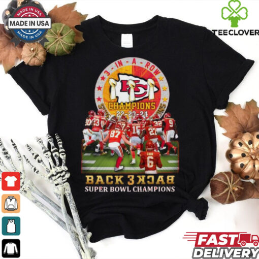 Kansas City Chiefs Back 3 Back Super Bowl Champions ’22 ’23 ’24 Shirt