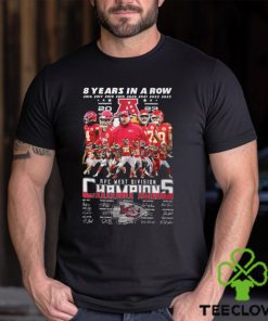 Kansas City Chiefs Back To Back AFC West Division Champions 2023 Chiefs Kingdom Signatures shirt