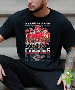 Kansas City Chiefs Back To Back AFC West Division Champions 2023 Chiefs Kingdom Signatures shirt
