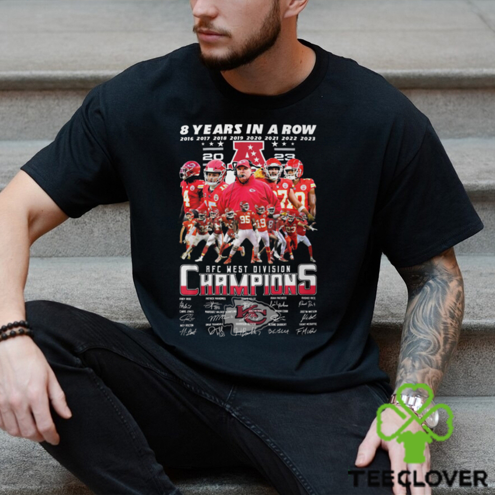 Kansas City Chiefs Back To Back AFC West Division Champions 2023 Chiefs Kingdom Signatures shirt Kansas City Chiefs Back To Back AFC West Division Champions 2023 Chiefs Kingdom Signatures shirt