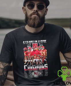 Kansas City Chiefs Back To Back AFC West Division Champions 2023 Chiefs Kingdom Signatures shirt