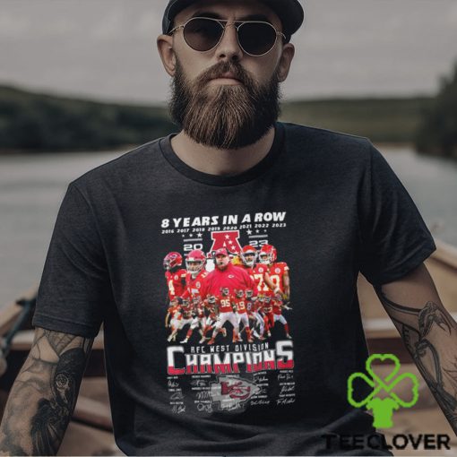 Kansas City Chiefs Back To Back AFC West Division Champions 2023 Chiefs Kingdom Signatures shirt