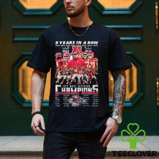 Kansas City Chiefs Back To Back AFC West Division Champions 2023 Chiefs Kingdom Signatures shirt