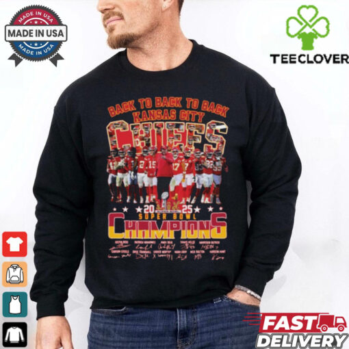 Kansas City Chiefs Back To Back To Back 2025 Super Bowl Champions T Shirt