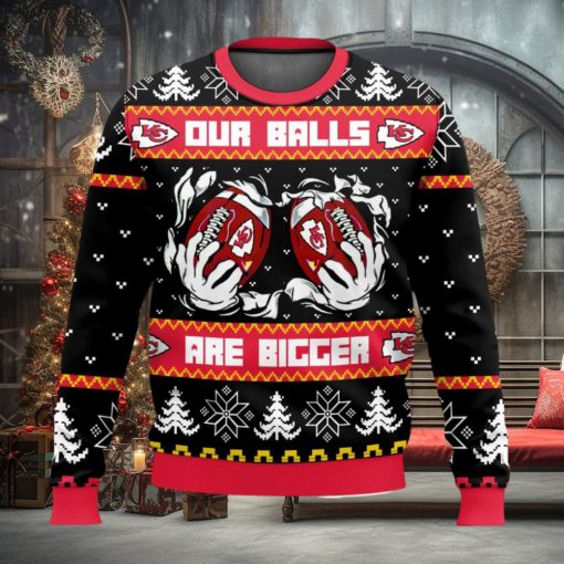 Kansas City Chiefs Ball Ugly Sweater 3D Printed Men And Women Christmas Gift