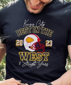 Kansas City Chiefs Best In The West 8 Straight Years Helmet 2023 Unisex Shirt