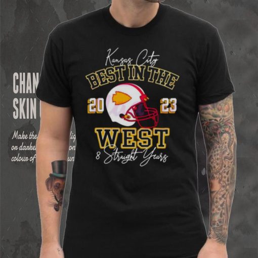 Kansas City Chiefs Best In The West 8 Straight Years Helmet 2023 Unisex Shirt