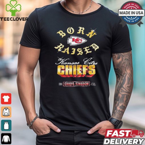 Kansas City Chiefs Born x Raised Black Chrome Rocker Shirt