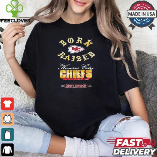 Kansas City Chiefs Born x Raised Black Chrome Rocker Shirt