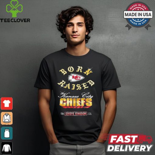 Kansas City Chiefs Born x Raised Black Chrome Rocker Shirt