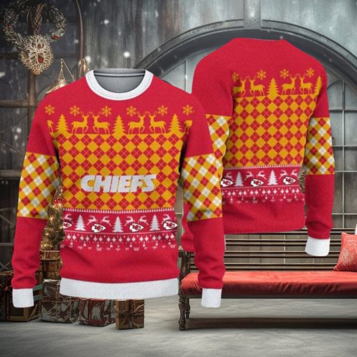 Kansas City Chiefs Check Christmas Sweater