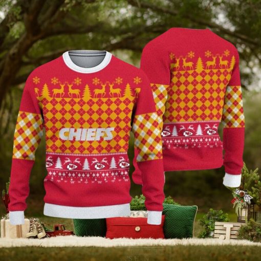 Kansas City Chiefs Check Christmas Sweater