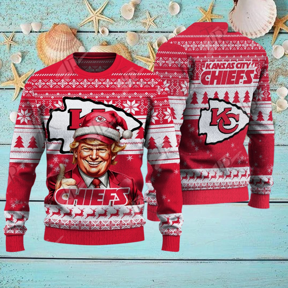 Kansas City Chiefs Christmas Donald Trump Knitted Sweater Kansas City Chiefs Christmas Donald Trump Knitted Sweater