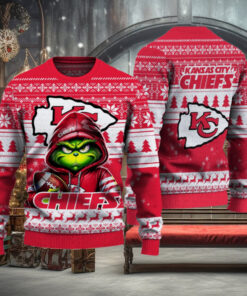 Kansas City Chiefs Christmas Grinch Knitted Sweater