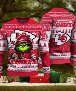 Kansas City Chiefs Christmas Grinch Knitted Sweater