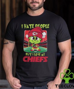 Kansas City Chiefs Christmas Merch Santa Grinch Chibi I Hate People But I Love My Kansas City Chiefs Christmas Shirt