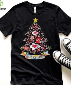 Kansas City Chiefs Christmas Tree Merry And Bright Shirt