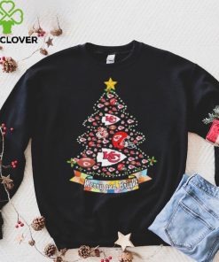 Kansas City Chiefs Christmas Tree Merry And Bright Shirt