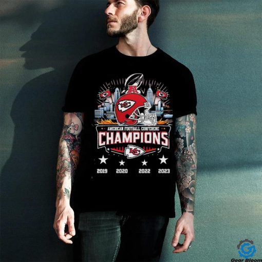 Kansas City Chiefs City Helmet American Football Conference Champions 2023 Shirt