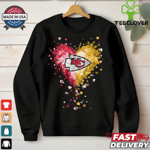 Kansas City Chiefs Crystal Heart Shirt