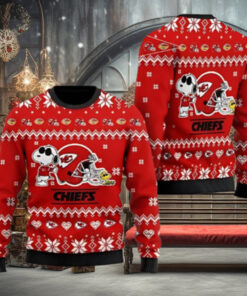 Kansas City Chiefs Cute The Snoopy Show Football Helmet Ugly Christmas Sweater