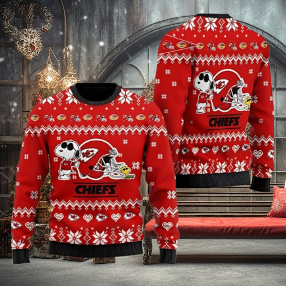 Kansas City Chiefs Cute The Snoopy Show Football Helmet Ugly Christmas Sweater Kansas City Chiefs Cute The Snoopy Show Football Helmet Ugly Christmas Sweater