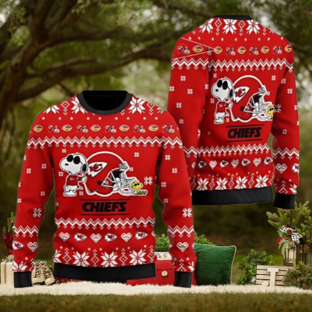 Kansas City Chiefs Cute The Snoopy Show Football Helmet Ugly Christmas Sweater Kansas City Chiefs Cute The Snoopy Show Football Helmet Ugly Christmas Sweater