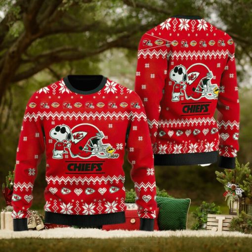 Kansas City Chiefs Cute The Snoopy Show Football Helmet Ugly Xmas Sweater