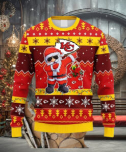 Kansas City Chiefs Dabbing Santa Claus Christmas Ugly Sweater