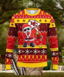 Kansas City Chiefs Dabbing Santa Claus Christmas Ugly Sweater