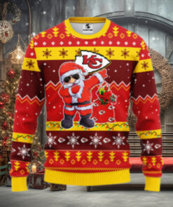Kansas City Chiefs Dabbing Santa Claus Ugly Christmas Sweater