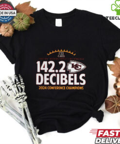 Kansas City Chiefs Fanatics 2024 AFC Champions Hometown Not Done Hearing Protection Required 142.2 Decibels Unisex T Shirt