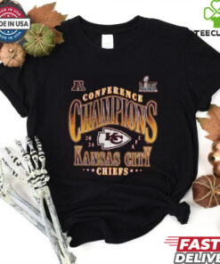 Kansas City Chiefs Fanatics 2024 AFC Conference Champions Right Side Draw Logo Unisex T Shirt