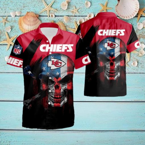 Kansas City Chiefs Football Sport Cool Short Sleeve Aloha Hawaiian Shirt