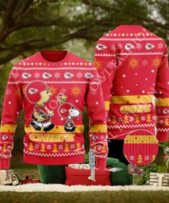 Kansas City Chiefs Funny Charlie Brown Peanuts Snoopy Ugly Christmas Sweater Jumper
