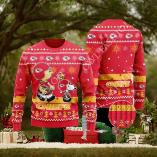 Kansas City Chiefs Funny Charlie Brown Peanuts Snoopy Ugly Christmas Sweater Jumper