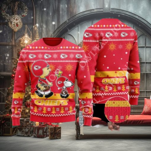 Kansas City Chiefs Funny Charlie Brown Peanuts Snoopy Ugly Christmas Sweater Jumper