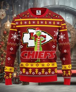 Kansas City Chiefs Funny Grinch Christmas Ugly Sweater