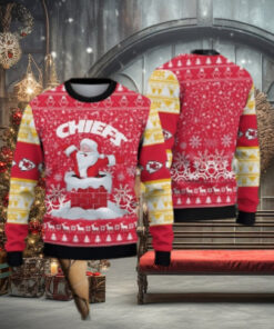 Kansas City Chiefs Funny Santa Claus Ugly Christmas Sweater