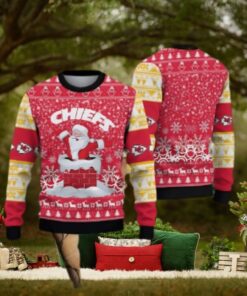 Kansas City Chiefs Funny Santa Claus Ugly Christmas Sweater