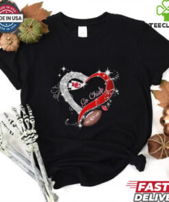 Kansas City Chiefs Go Chiefs Diamond Heart T shirts