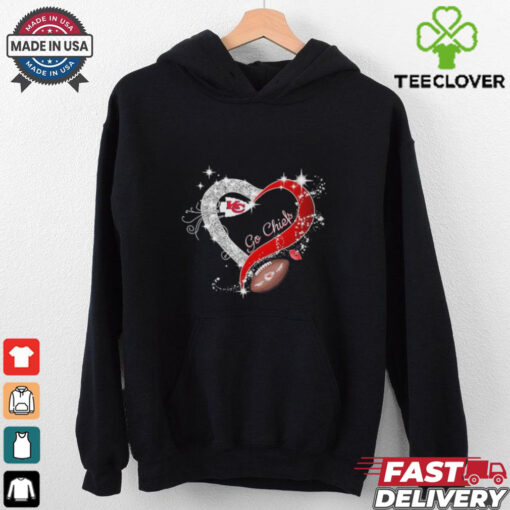 Kansas City Chiefs Go Chiefs Diamond Heart T shirts
