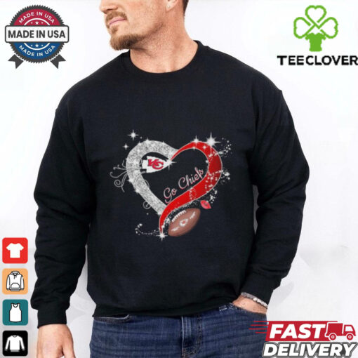 Kansas City Chiefs Go Chiefs Diamond Heart T shirts