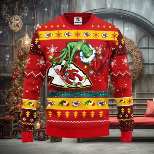 Kansas City Chiefs Grinch Christmas Ugly Sweater
