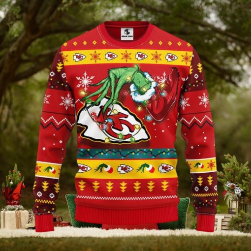 Kansas City Chiefs Grinch Christmas Ugly Sweater