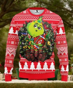 Kansas City Chiefs Grinch Hug Christmas Ugly Sweater
