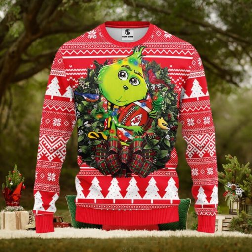 Kansas City Chiefs Grinch Hug Christmas Ugly Sweater