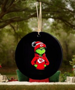 Kansas City Chiefs Grinch Merry Christmas ornament