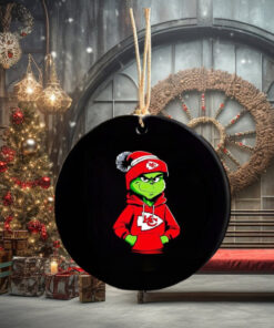 Kansas City Chiefs Grinch Merry Christmas ornament